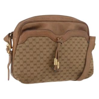 Gucci Pre-owned Cross Body Bags, female, Beige, Size: ONE SIZE Pre-owned Vintage Micro Small GG Shoulder Bag