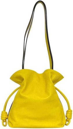 Loewe Yellow Nappa Leather Shoulder Bag Tote Bag (Pre-Owned)