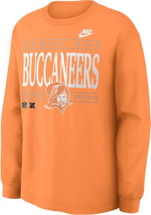 Nike Tampa Bay Buccaneers Rewind Max90 Nike Mens NFL Long-Sleeve T-Shirt in Orange | 04T983T9YV-SD5