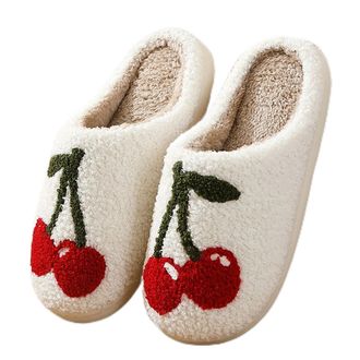 Generic Fluffy Slippers For Women Men Warm Cozy Plush Fuzzy Cushion Slipper Slip-on House Slippers for Indoor and Outdoor