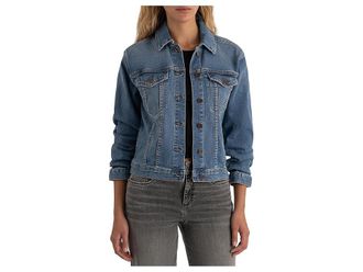 Kut from the Kloth Juliet Basic Jacket Womens Coat Dearly : XS, Cotton/Denim/Polyester