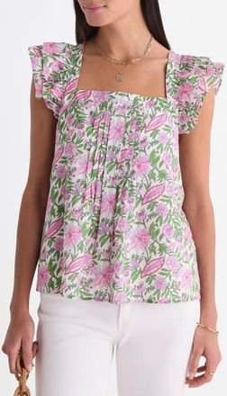 Vineyard Vines Shiloh Square Neck Top in White Cap Bayley at Nordstrom, Size X-Large