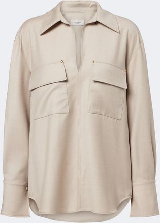 Agnona Camisa de lana adornada