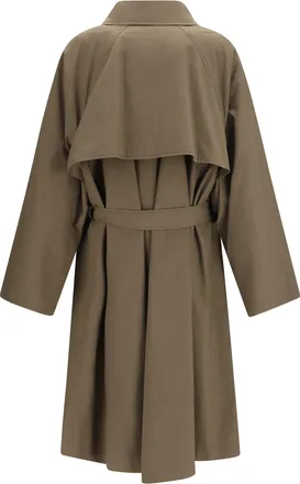 Calvin Klein Womens Zeland Trench Cotton Beluga Coats
