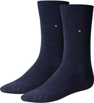 Tommy Hilfiger 4 Pair Mens Classic Socks Size 39-49 Business Sneaker Socks - 200 - Black, M
