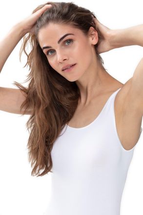Mey Tanktop MEY SERIE EMOTION, Damen, Gr. 40, weiss (wei&szlig;), Feinripp, Obermaterial: 50% Viskose, 46% Polyamid, 4% Elasthan, figurbetont h&uuml;ftbedeckend, Run