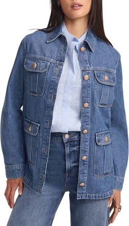 Mint Velvet Denim Shacket in Blue at Nordstrom, Size X-Large