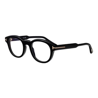 Tom Ford Ft6121-B Round Optical Frame - male - Tom Ford - Glasses - Black - 47 MM - Accessories