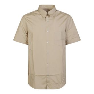 A.P.C. Bart Short Sleeve Shirt - Heren - Korte mouwen Overhemden - Beige - M - Overhemden