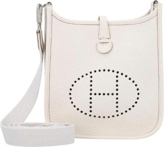 Herm&egrave;s Pre-owned Mini Evelyne 16 schoudertas - Dames - Vintage Schoudertas - Beige - ONE Size - Wol - Vintage
