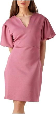 Aaiko Chique Roze Jurk Kyra Vis - Dames - Korte kleedjes - Roze - XL - Denim - Kleedjes