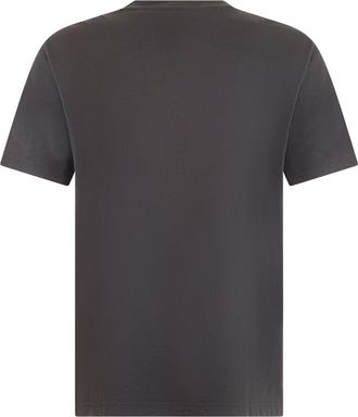 HUGO BOSS Mens Short-Sleeved Cotton T-Shirt Dark Grey T-Shirts And Polos