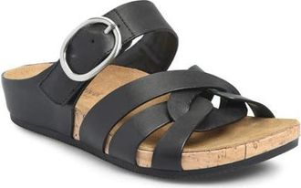 COMFORTIVA Gianna Platform Wedge Slide Sandal in Black at Nordstrom, Size 9.5