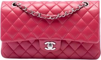 Chanel Pre-owned Classic Double Flap Shoulder Bag - Dames - Vintage Schoudertas - Roze - ONE Size - Leer - Vintage
