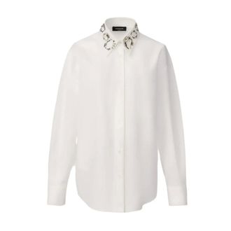 Fabiana Filippi Shirts, female, White, Size: 2XS Poplin Long Shirt