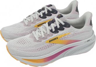 Brooks Womens Ghost 17 Road Running Shoes In Oyster Apricot Pink