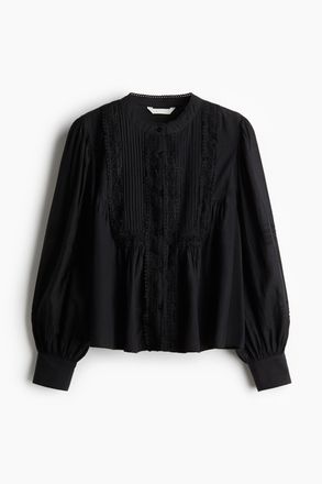 H&M Bluse mit Biesen - Schwarz