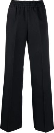 Golden Goose Gabardine Sweat Pants - Dames - Wijde Broeken - Blauw - XS - Wol - Broeken