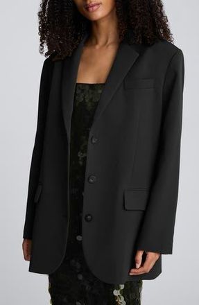 Kenneth Cole Three-Button Boyfriend Blazer in Black at Nordstrom Rack, Size Small