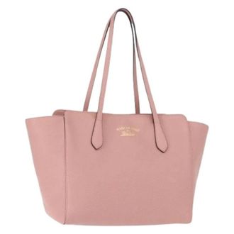 Gucci Pre-owned Tote Bags, female, Pink, Size: ONE SIZE Pre-owned Vintage Leather Tote Bag