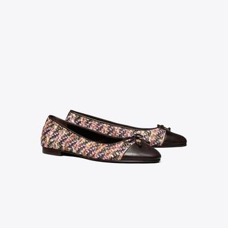 Tory Burch Womens Cap-Toe Ballet, size 6.5