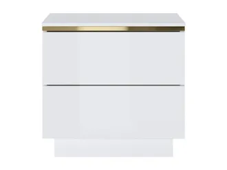 VENTE-UNIQUE.COM Mesilla de noche madera blanco