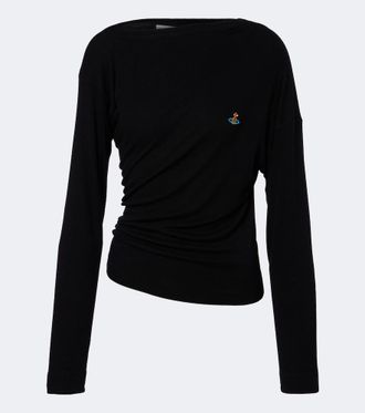 Vivienne Westwood Draped ribbed-knit top