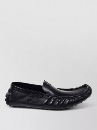 Balenciaga round toe lace loafers silk nylon