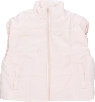 Nike Thermic Classic Vest Donsjack - Dames - Bodywarmers - Wit - L - Leer - Fitness