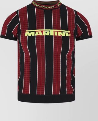 Martine Rose short sleeve knitwear striped pattern design
