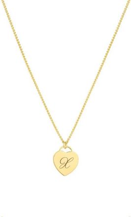 Set & Stones Alice Initial Heart Necklace in Gold /X at Nordstrom