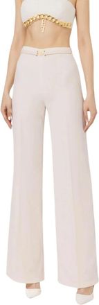 Elisabetta Franchi Palazzo Broeken - Dames - Wijde Broeken - Geel - XL - Broeken