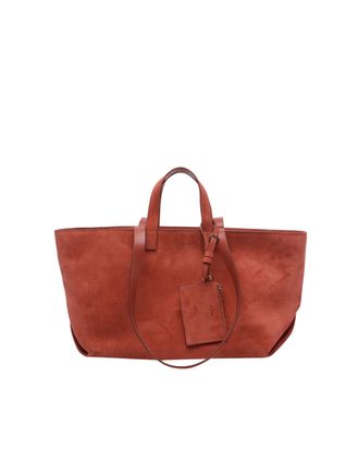 A.P.C. Brown Structured Base Suede Shopper Bag