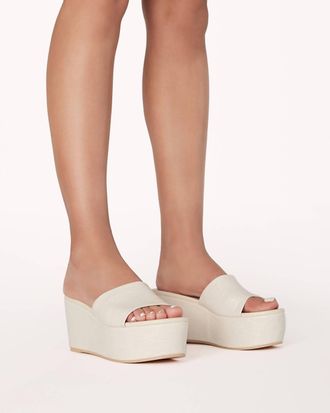 Billini Fran Sandals In Bone Croc