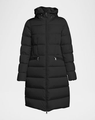 Moncler Avocette Water-Repellent Long Puffer Coat