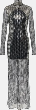 Taller Marmo Tina semi-sheer sequined maxi dress