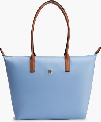 Tommy Hilfiger Womens Popette Tote Bag in Light Blue Nylon - One Size