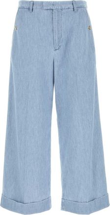 Valentino Garavani Light Blue Denim Wide Leg Jeans