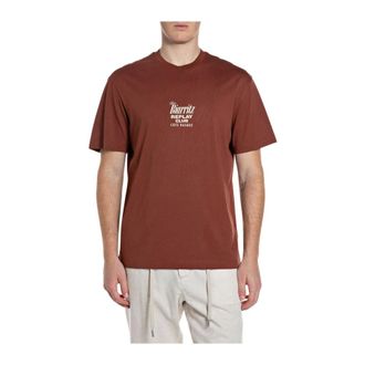 Replay T-Shirts, male, Brown, Size: S Heavy Cotton T-Shirt
