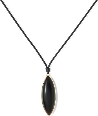 Jennifer Fisher Dagger Pendant Cord Necklace in Smokey Quartz at Nordstrom
