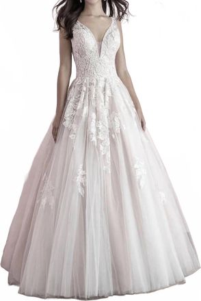 Allure Bridals Tulle Ballgown Wedding Dress In Ivory