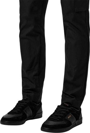 HUGO BOSS Heren Brandon Suede Trainers (Zwart)