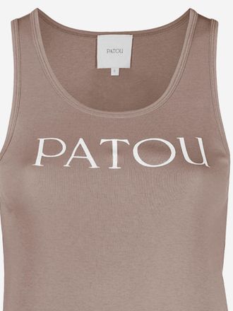 Patou Womens Tank Top Beige Cotton
