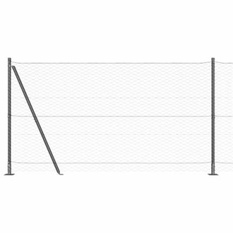Berkfield Home Hexagon Fence Grey 1.2x50 m Steel