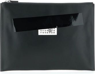 Maison Margiela Media Pouch - Dames - Clutches - Zwart - ONE Size - Leer - Tassen