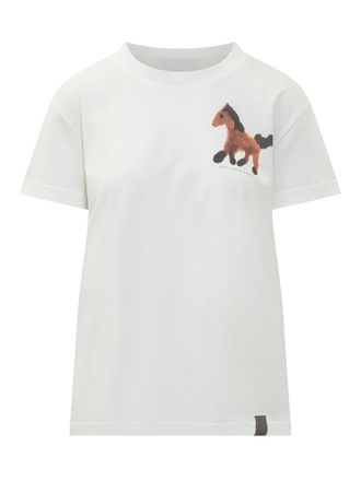 Stella McCartney White Graphic Crew Neck T-Shirt