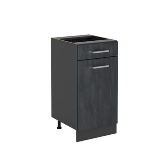 Vicco Mueble Bajo De Cocina R-line, Hormig&oacute;n Negro, 40 Cm Sin Encimera