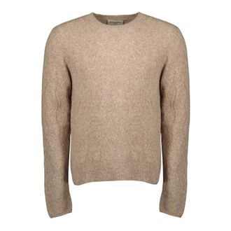 Officine Générale Round-neck Knitwear, male, Beige, S, Marco Crewneck Knit