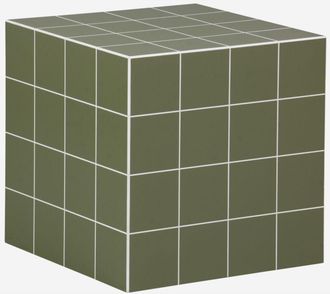 Sweeek Mesa De Centro O Auxiliar C&uacute;bica Efecto Azulejos De Cemento, 40cm