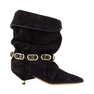 Isabel Marant Edrik Rings Ankle Boots - female - Isabel Marant - Heeled Boots - Black - 4 UK - Shoes